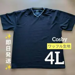 4L Cosby 半袖 Tシャツ ネイビー 紺 メンズ ワッフル 速乾のサムネイル