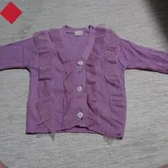 値下げ↓  プティマイン★サイズ90～100★ラベンダー カーディガン