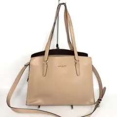 COACH コーチ テイタム キャリーオール ベージュ レザー トートバッグ