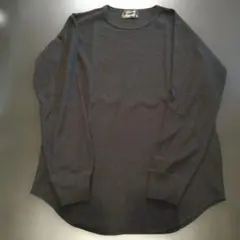CONFIRM ブラック ワッフル 長袖カットソー M
