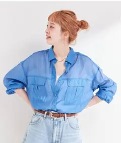 シャツ☆ブルー　B.C STOCK