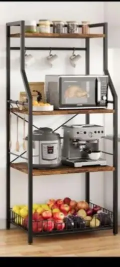 ガービーレンジボード・オープンシェルフ・黒・茶色