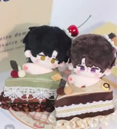 クリスマスコスチューム　抹茶ショートケーキ　10cmぬいぐるみ用　着せ替え服