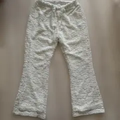 ホワイトレースフレアパンツ　140センチのサムネイル