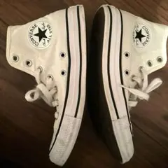 欧州モデルCONVERSE ホワイト ハイカットスニーカー 洗濯済み