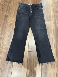 ZARA ブラック ブーツカットデニム 40