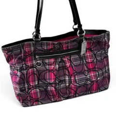 COACH Gabby Tartan Signature Tote 2way