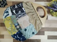 hana*ハンドメイド☆ヘキサゴンパッチワークラウンドマット 55cm