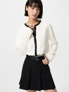 UVカットクルーネックカーディガン OFF WHITE M