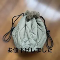 オリーブグリーン キルティング バッグ