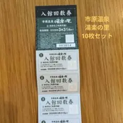 市原温泉 湯楽の里 入館回数券 10回分のサムネイル