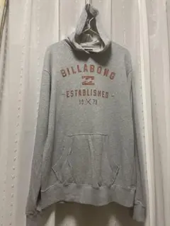 Billabong ビラボン グレー パーカー XL フード ポケット 薄手