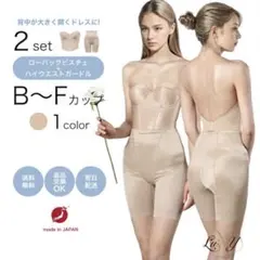 ブライダルインナー 2点セット ローバックビスチェ ガードル