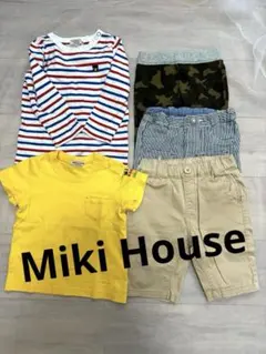 ミキハウス　ベビー服まとめ売り　5枚　サイズ80、90 トップス　ズボン