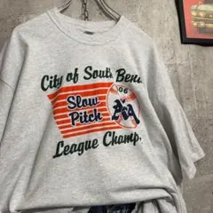 ラッセル US古着 Tシャツ XL グレー ソフトボール スポーツ 2006年