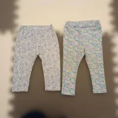 花柄スパッツ2点セット UNIQLO　西松屋　80