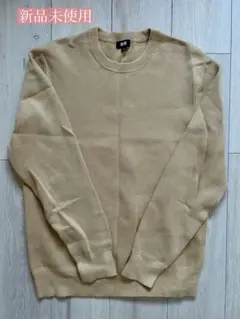 ★値下げ★【新品未使用】UNIQLO クルーネックセーター クリーム Lサイズ