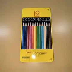 トンボ鉛筆 色鉛筆 12色セット CB-NQ12C 缶入