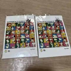 スヌーピー 75周年記念 ポストカード 2枚セット