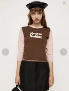 SLY バイカラースリーブ ロゴ トップス