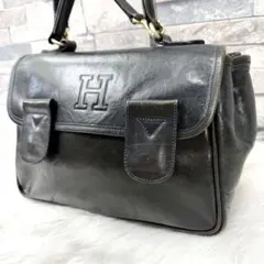 HIROFU ヒロフ 2wayレザーハンドバッグ ショルダーバック フラップ革鞄のサムネイル