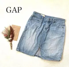 【ギャップ】（M） デニムミニスカート 台形 カジュアルスリット入りポケットのサムネイル