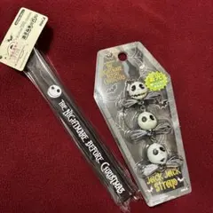 新品　ナイトメア・ビフォア・クリスマス ホテルキーバー　ストラップ　2点セット