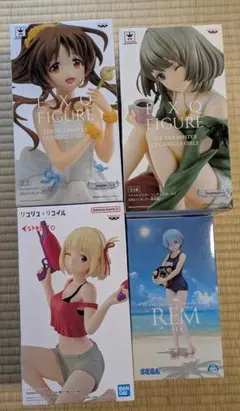 【未開封】美少女フィギュア４点セット　アイマス・リゼロ・リコリコ