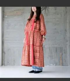 Hammock 刺繍柄パッチワークワンピース