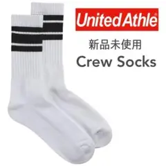 新品未使用 ユナイテッドアスレ ライン スケーター ソックス 白 × 黒のサムネイル