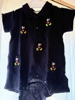 ミッキーマウス ポロロンパース 70cm ネイビー