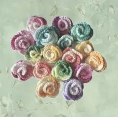 バラ 編み物 パーツ