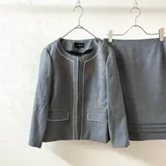 ESPRITMUR セットアップ ノーカラージャケット ひざ丈スカート スーツ