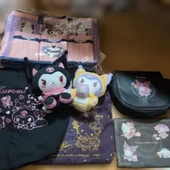 Kuromi ぬいぐるみ・バッグ・ポーチセット