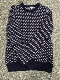 l.l.bean バーズアイニット　ノルウェー製　XL ネイビー 在原みゆ紀 大人気】 バーズアイニット LLBean 在原みゆ紀 ノルウェー ネイビー