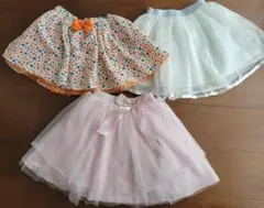 [韓国服] キッズ チュールスカート 3点セット 120cm