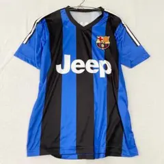 ゲームTシャツ サッカーユニフォーム FCバルセロナ Jeepロゴ 半袖 M