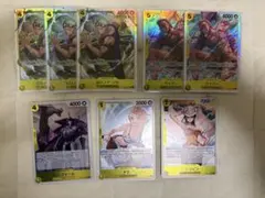 ワンピースカード 神の島の冒険 ゾロ SR3枚&ワイパー SR2枚&オマケ黄色R