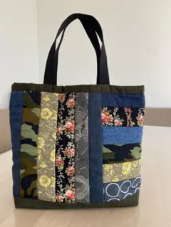 トートバック　パッチワーク　ハンドメイド