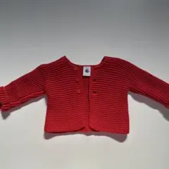 PETIT BATEAU 赤いカーディガン 3m 60