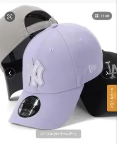 New Era 9FORTY NY Yankees キャップ　パープル　紫のサムネイル