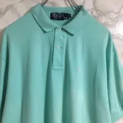 【ＵＳＡ製】ポロバイラルフローレン　ワンポイント刺繍　ポロシャツ　ライトブルーＬ