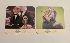 【未使用】ズートピア2 コースター　オーマイカフェ　特典