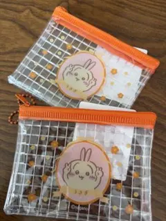 【新品未使用】うさぎ ちいかわ ミニメッシュポーチ　　キャンドゥ　セリア　ポーチ
