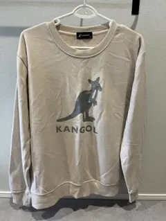 KANGOL ピンクベージュ トレーナー 着丈約66cm