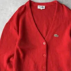 14444 LACOSTE 刺繍ロゴ ウール カーディガン