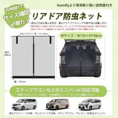 新品✨車用 防虫ネット ミニバン リアドア 磁石取付 虫よけ マグネット固定のサムネイル