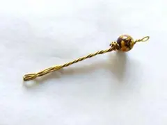 金属製 ツイスト デザイン かんざし 紫 花柄 髪飾り ヘアアクセサリー