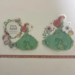 アリエル ステッカーセット　リトルマーメイド　貼って剥がせるクリアシール