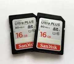 SanDisk Ultra 16GB SDHCカード 2枚セット